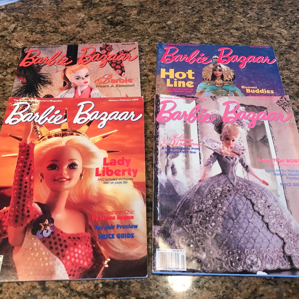 Barbie Bazaar Magazine Lot of 4 Plus Bonus Miller Magazine